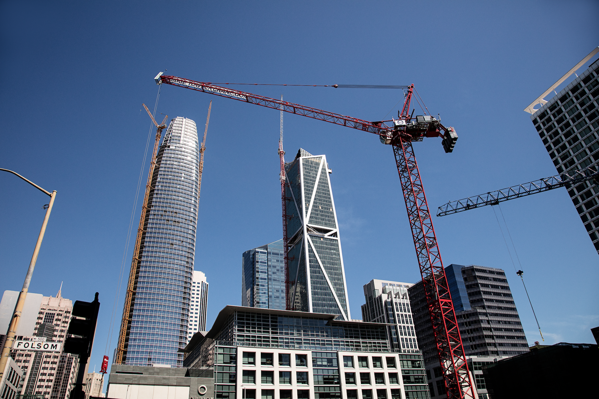 High-rise buildings under construction in San Francisco