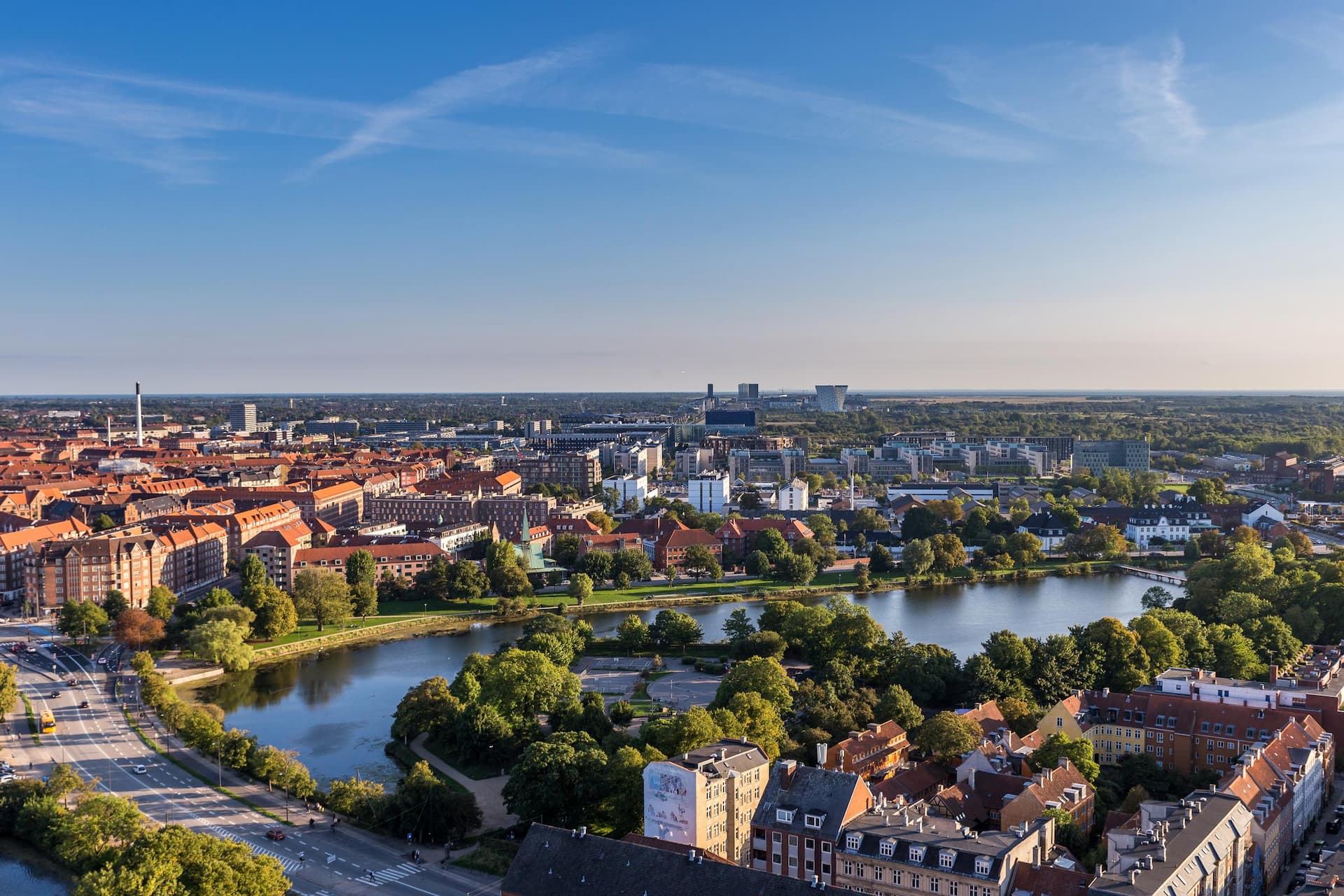 Panorama of Aerial View of Copenhagen in Summer, Denmark, Europe_AdobeStock_295079331