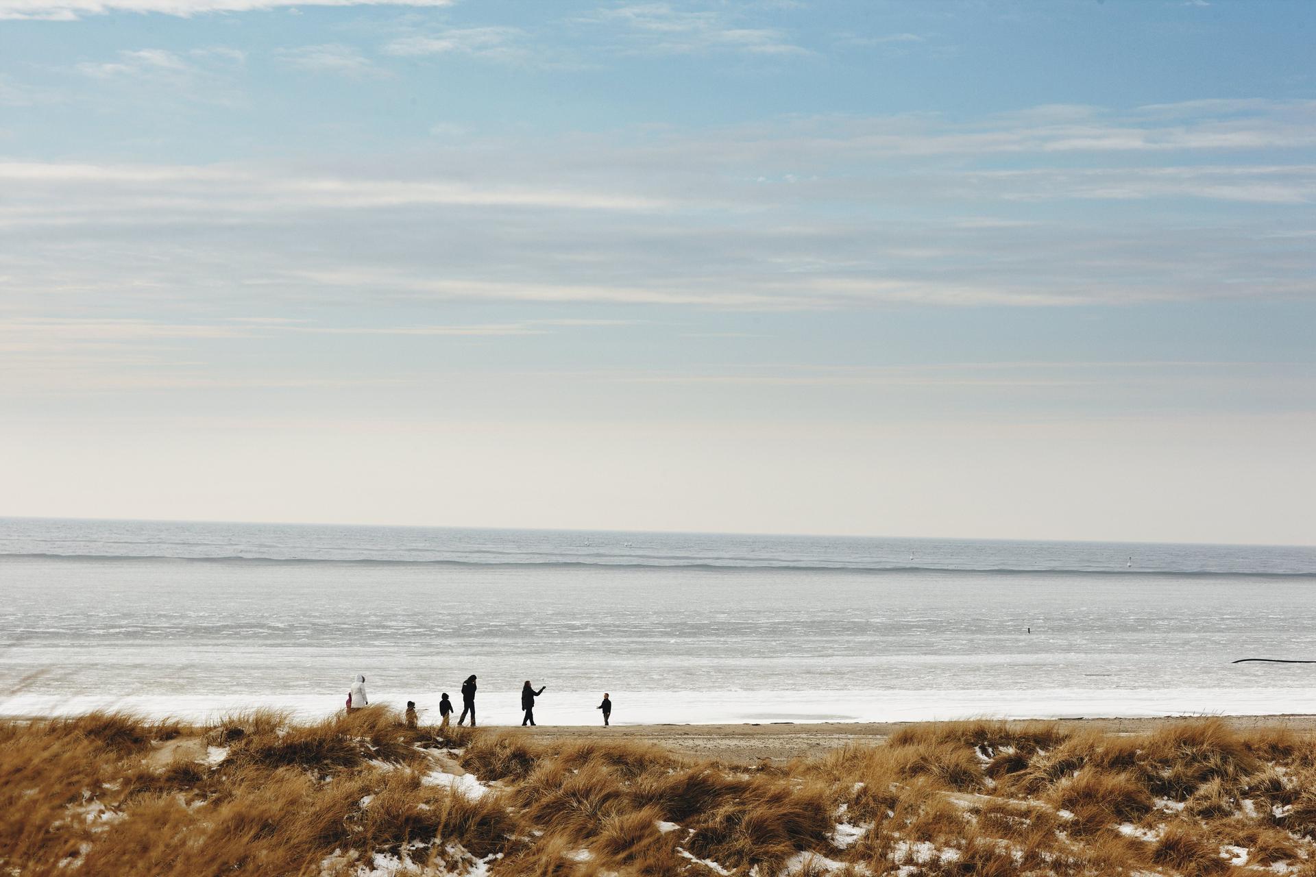 People on beach near Rødby near Fehmarn