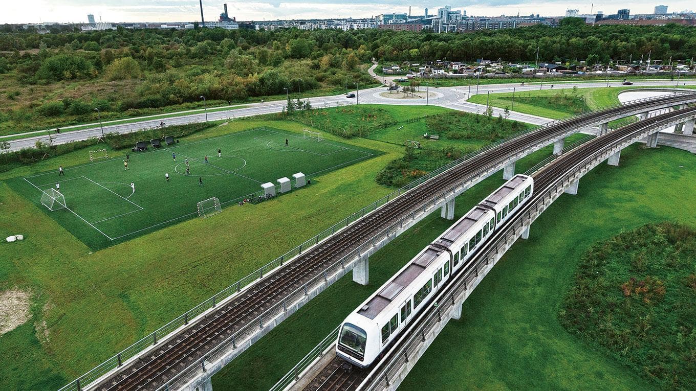 A metro in Copenhagen, Amager. Used for ingenuity article - What is a livable city?