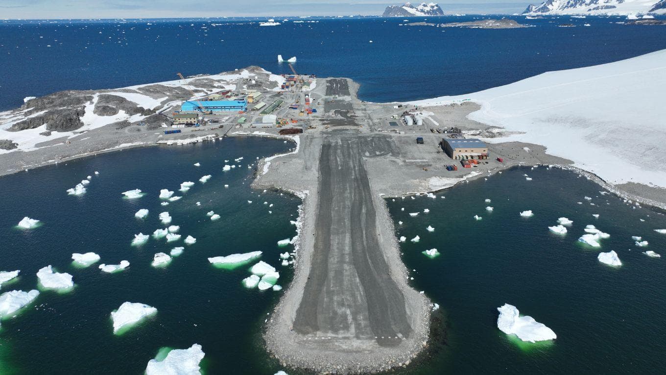 Runway at Rothera research station in Antarctica successfully resurfaced by BAM and the design completed by Ramboll