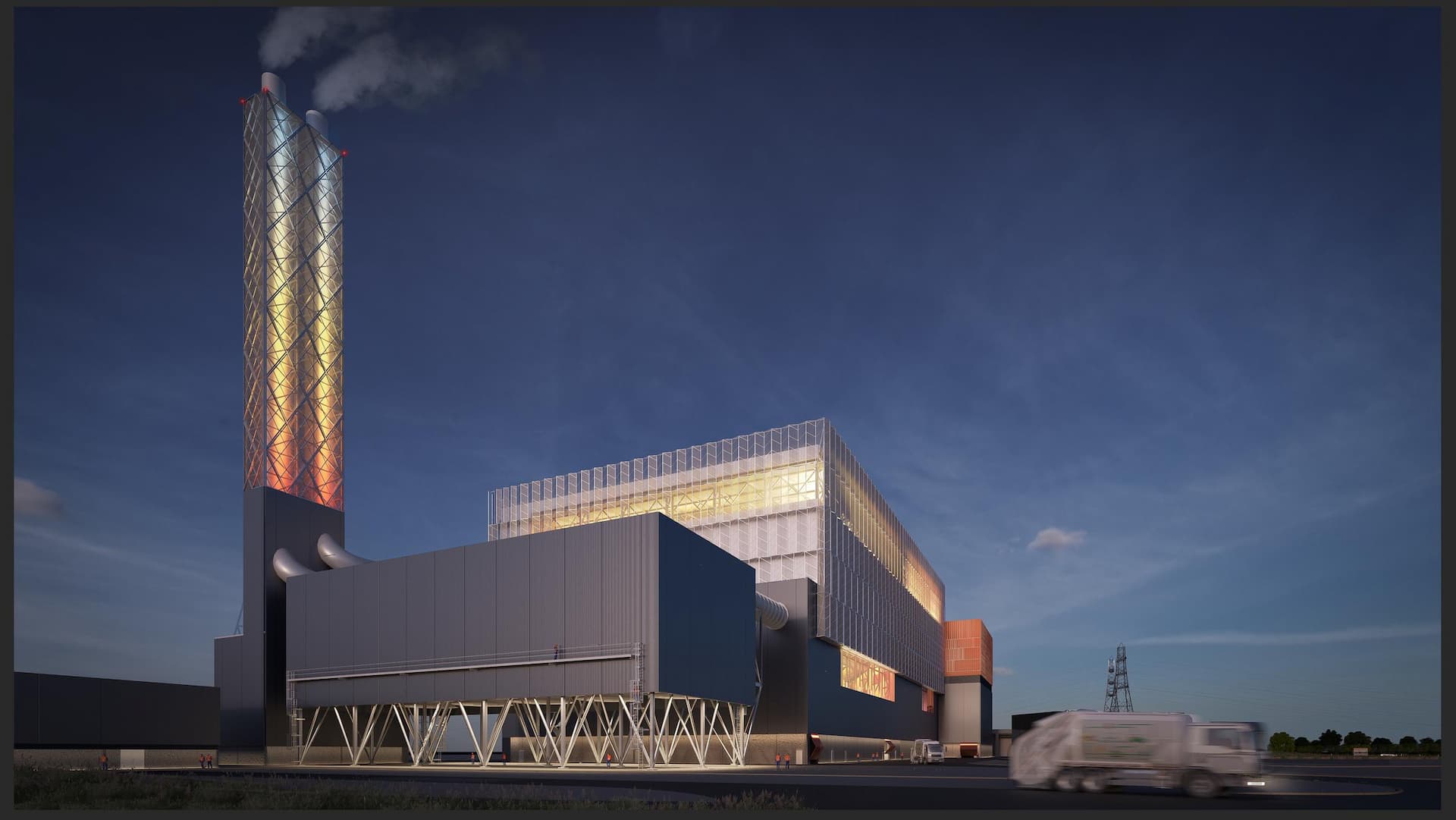 Visualisation of Energy Recovery Facility in North London
