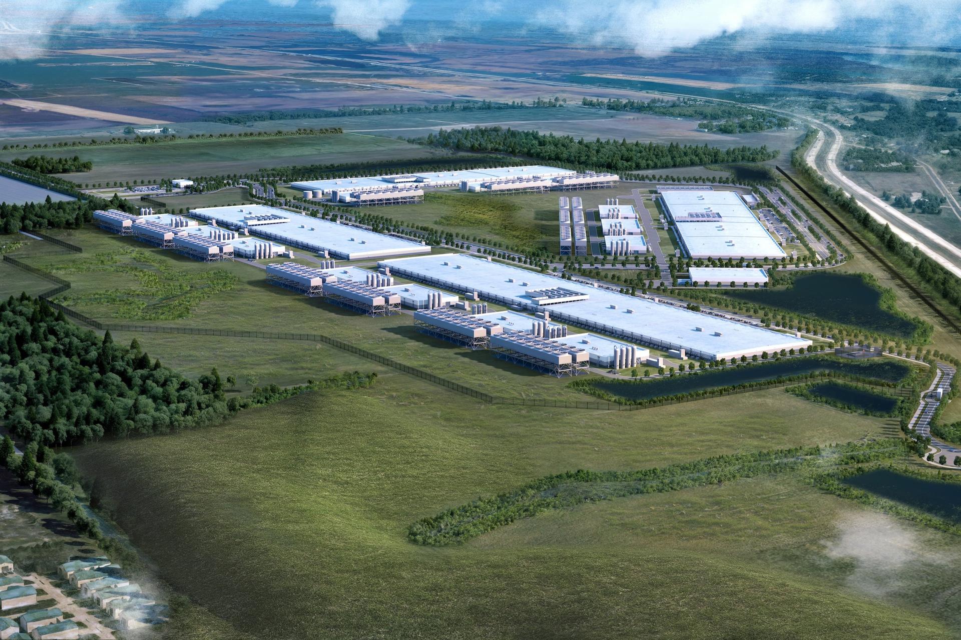 A digital rendering of Vantage Data Center’s Lighthouse campus in Wisconsin.